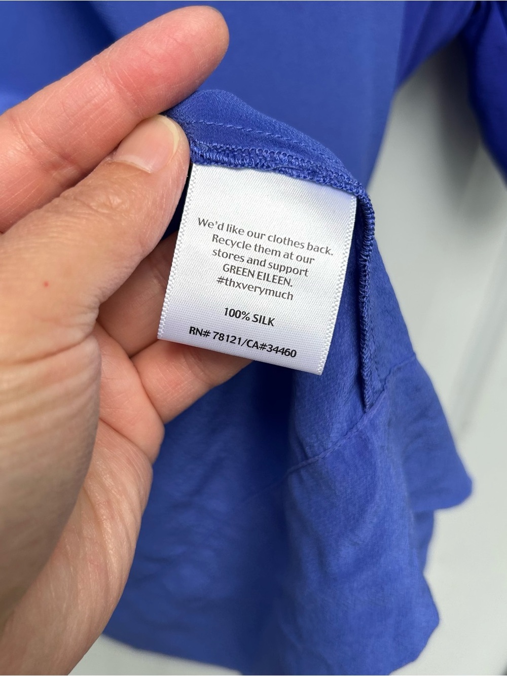EILEEN FISHER Ombré Silk Box-Top Blouse - Picture 4 of 6